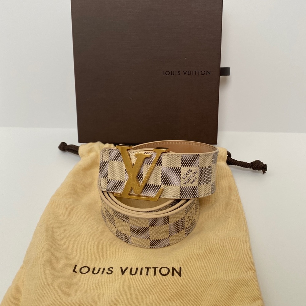 Authentic Louis Vuitton Damier Azure Belt